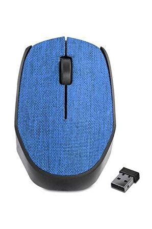 Everest KM-218 Usb Mavi 2.4Ghz Kumaş Yüzey Kablosuz Mouse